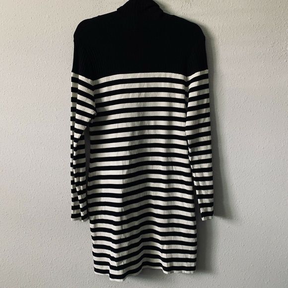 Topshop Striped Ribbed Turtleneck Dress - Picture 5 of 5
